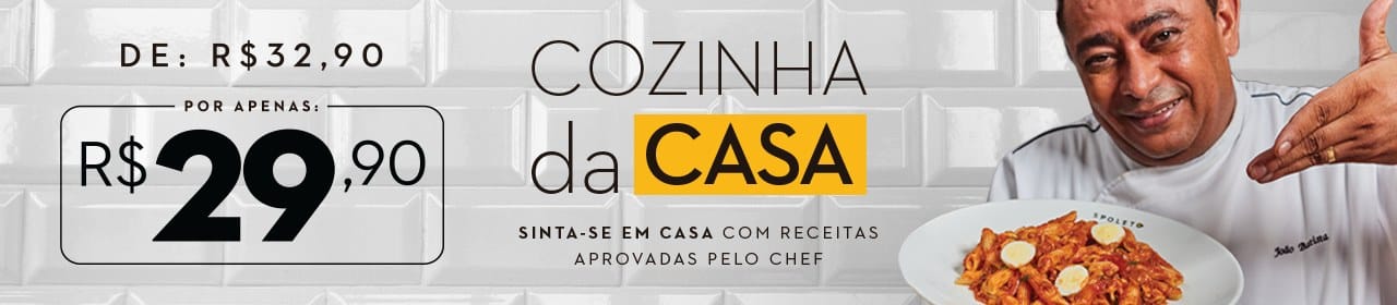 Banner desktop da campanha Cozinha da Casa no site do Spoleto